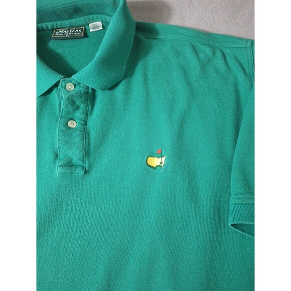 Masters Collection Polo Shirt Mens XL Green Golf Short Sleeve Logo Augusta - Picture 4 of 7
